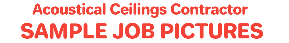 Acoustical Contractors, Ceiling Systems, Drywall Contractors.